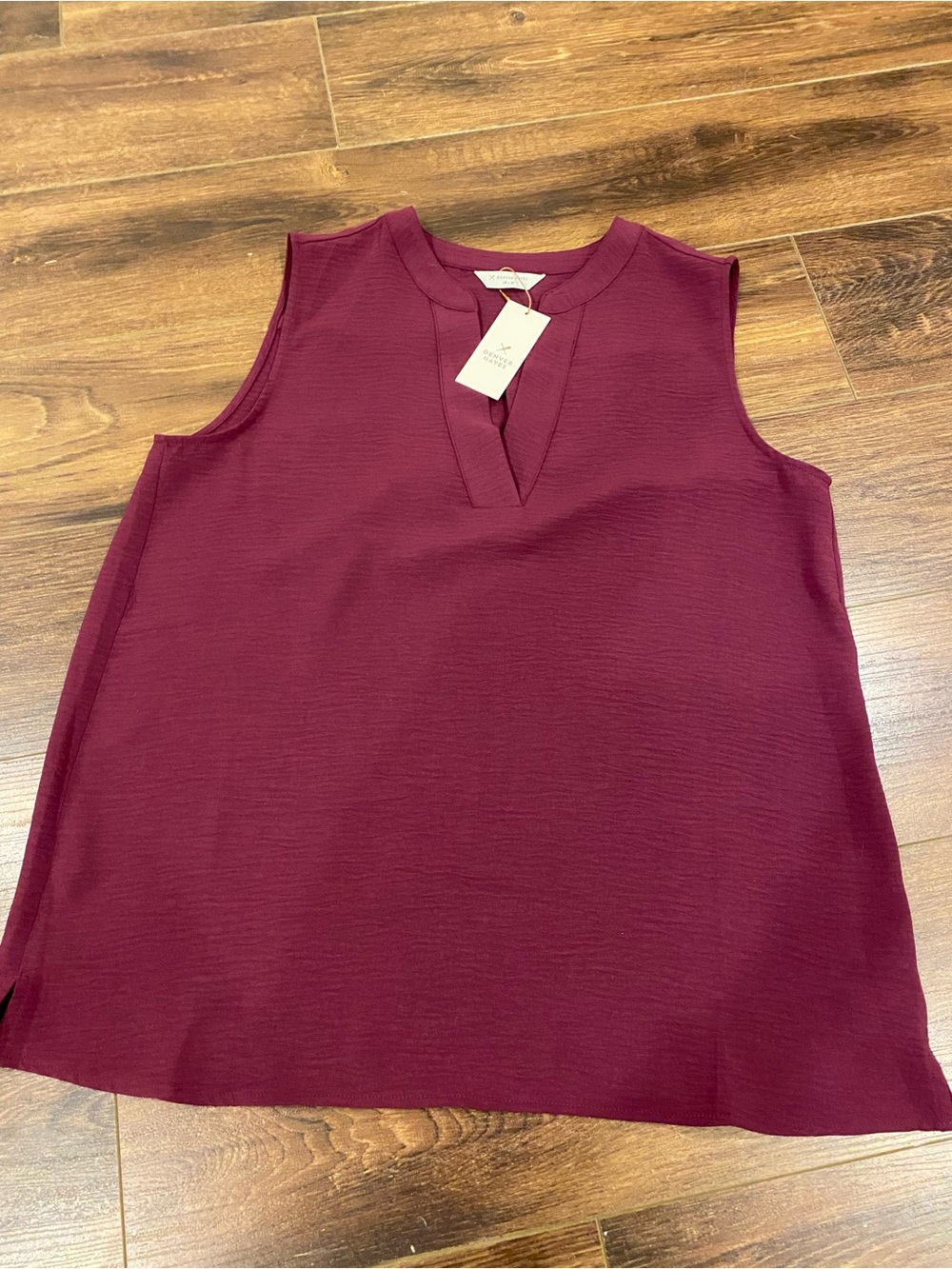Purple sleeveless blouse size medium